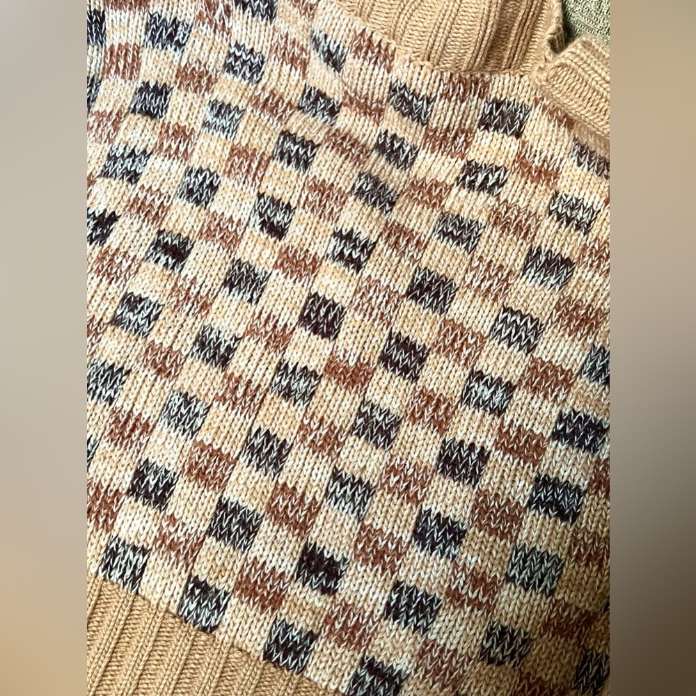 Rebecca Taylor 🥰NWOT Cashmere Wool Sweater Cardigan Jacquard Crop Small Checker - Picture 13 of 16